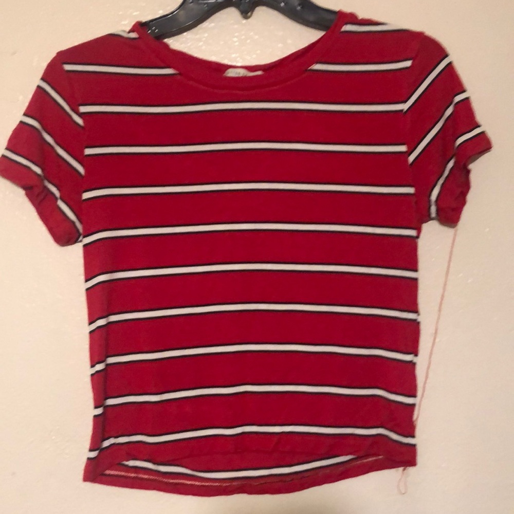Red strip crop top from cotton on